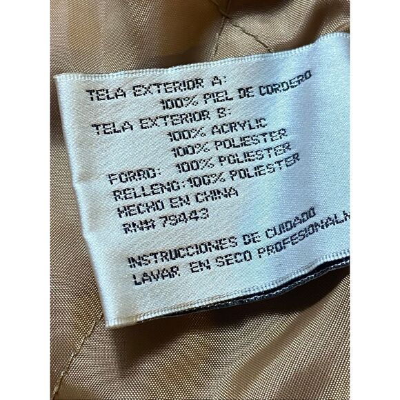 Learsí Genuine Leather Patchwork Suede Jacket M Faux Fur Trim Boho Retro Chic - Picture 7 of 7